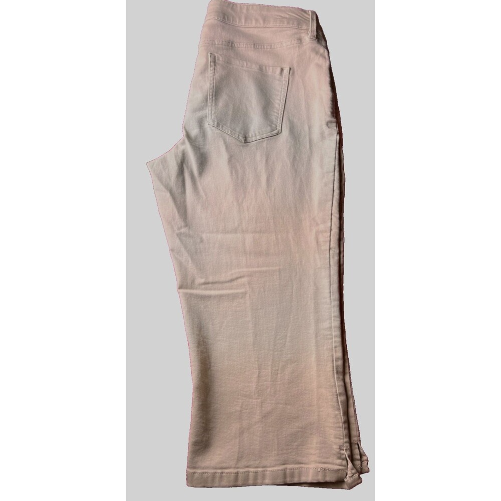 Liz Claiborne Classic Fit Ivory Color Capri's Size 18 - Picture 3 of 11